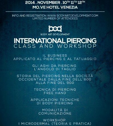 International Piercing Class And Workshop